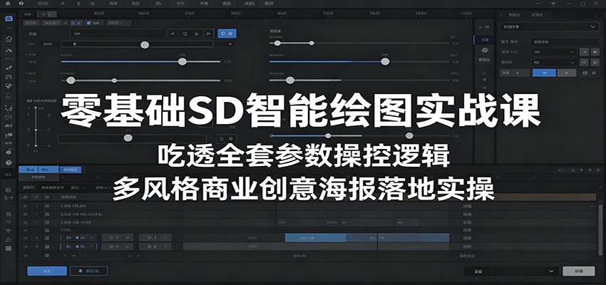 零基础SD智能绘图实战课：吃透全套参数操控逻辑，多风格商业创意海报落地实操-闲赋网