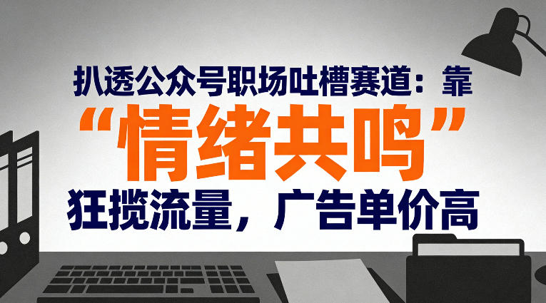 扒透公众号职场吐槽赛道：靠“情绪共鸣”狂揽流量，广告单价高-闲赋网