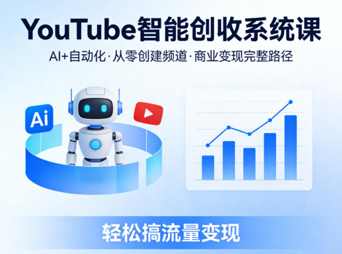 2a9f413ea4526645761c9598039ec658.jpeg YouTube智能创收系统课,AI+自动化,从零创建YouTube频道并实现商业变现的完整路径,轻松搞流量变现