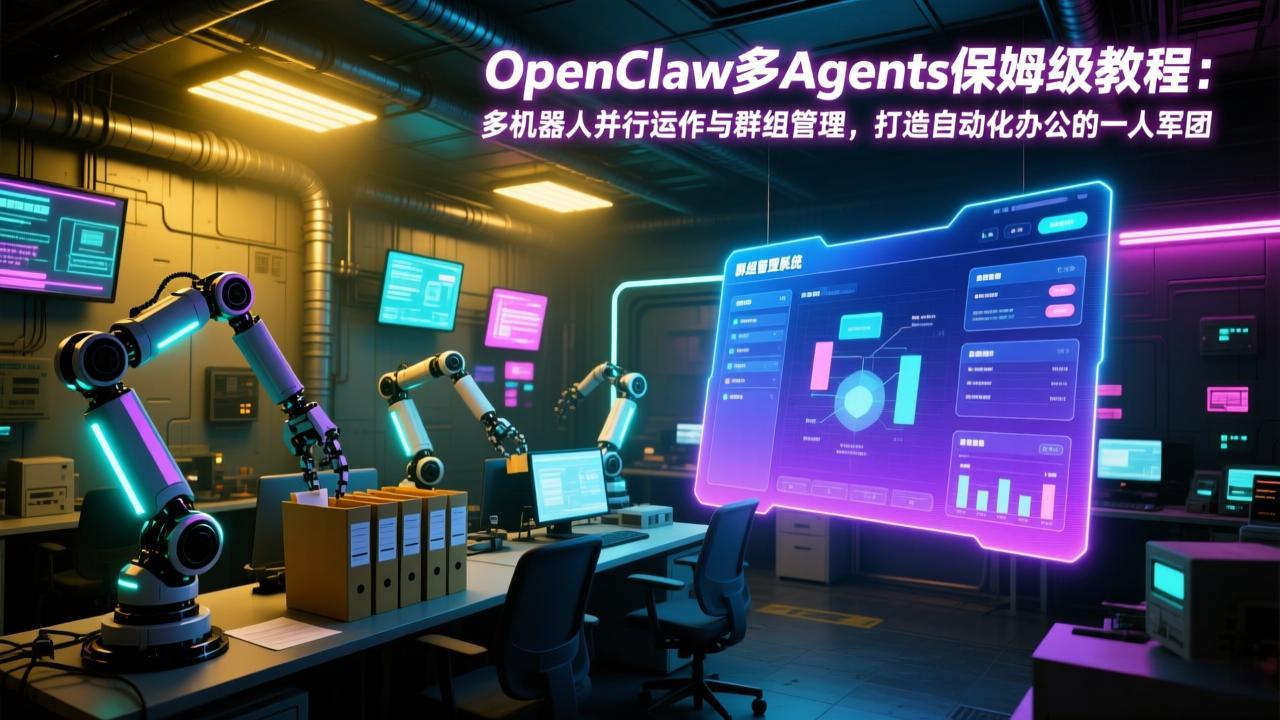 OpenClaw多Agents保姆级教程：多机器人并行运作与群组管理，打造自动化办公的一人军团-闲赋网