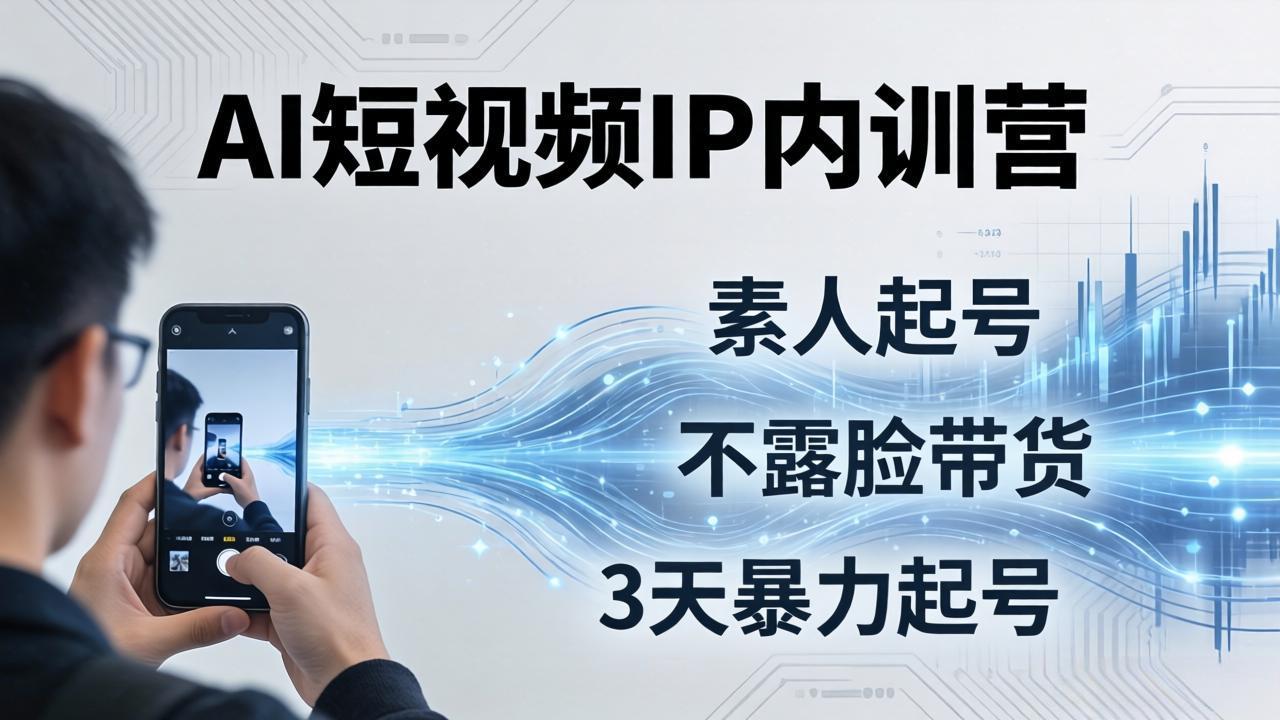 2ba169187b8798ddb18093c402126f61.jpeg 2026AI短视频IP内训营:从素人起号到不露脸带货,3天暴力起号全流程拆解