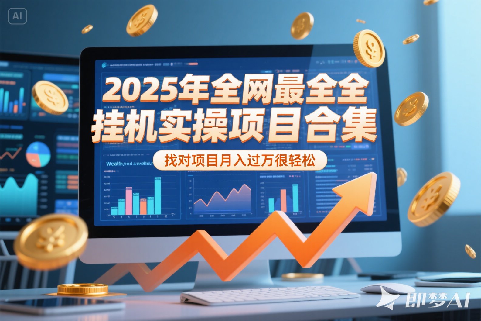 2025年挂机实操项目实操演练，挂机类型，AI直播类型，轻资产创业类型…-闲赋网