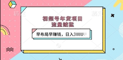 视频号年货项目，流量贼猛，早布局早挣钱，日入上k【揭秘】-闲赋网