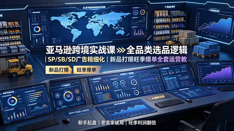 2d08144581056405c18c13dc00b4ac48.jpeg 亚马逊跨境实战课:全品类选品逻辑|SP/SB/SD广告精细化|新品打爆旺季爆单全套运营教程