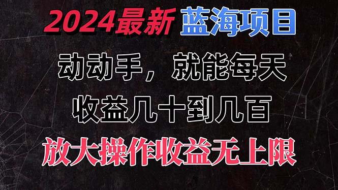 有手就行的2024全新蓝海项目，每天1小时收益几十到几百，可放大操作收…-闲赋网