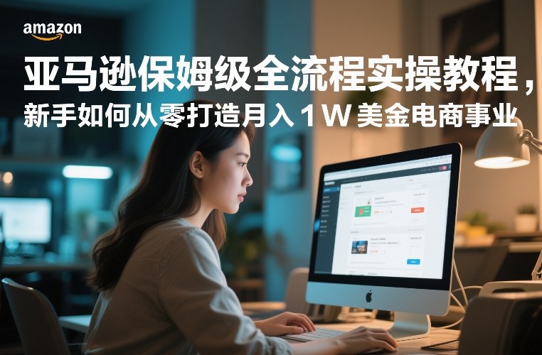 亚马逊保姆级全流程实操教程，新手如何从零打造月入1W美金电商事业-闲赋网