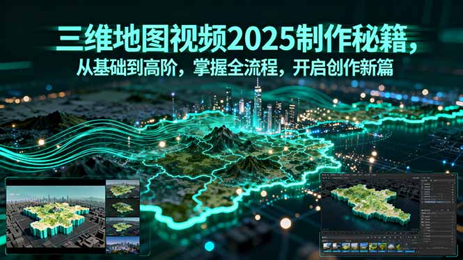 三维地图视频2025制作秘籍，从基础到高阶，掌握全流程，开启创作新篇-闲赋网