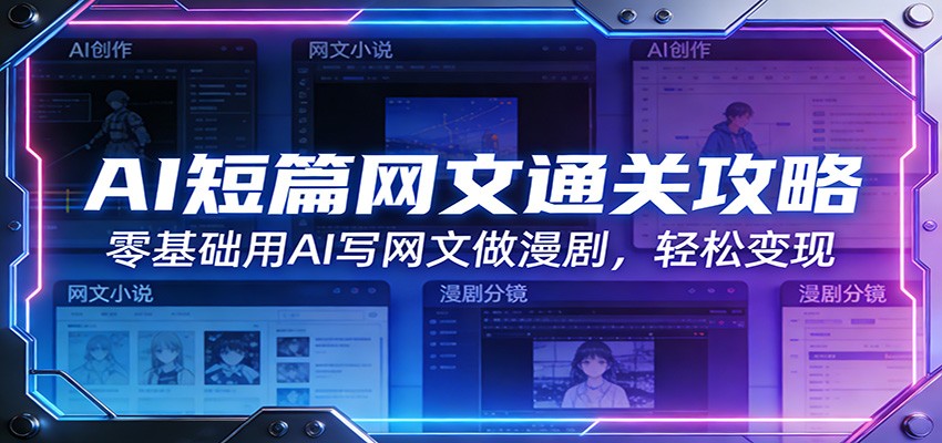 AI短篇网文通关攻略：零基础用AI写网文做漫剧，轻松变现-闲赋网