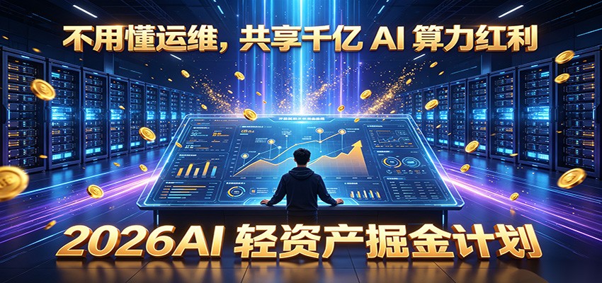 不用懂运维，共享千亿 AI 算力红利，2026AI 轻资产掘金计划-闲赋网