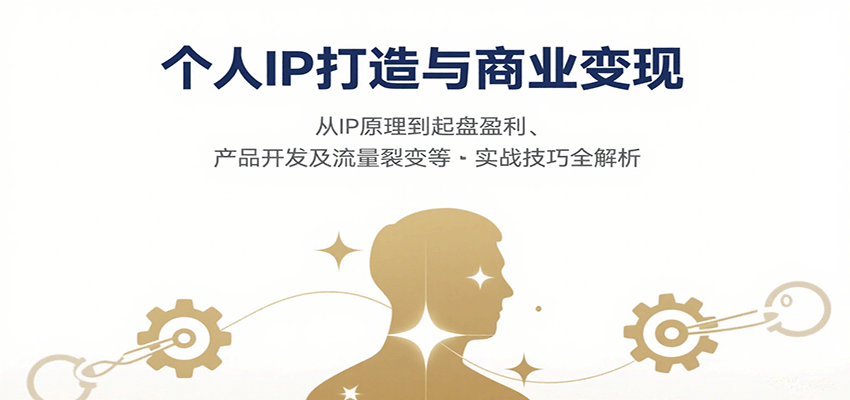个人IP打造与商业变现，从IP原理到起盘盈利、产品开发及流量裂变等实战技巧全解析-闲赋网