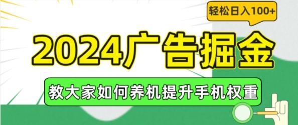 2024广告掘金，教大家如何养机提升手机权重，轻松日入100+【揭秘】-闲赋网