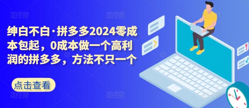 拼多多2024零成本包起，0成本做一个高利润的拼多多，方法不只一个-闲赋网