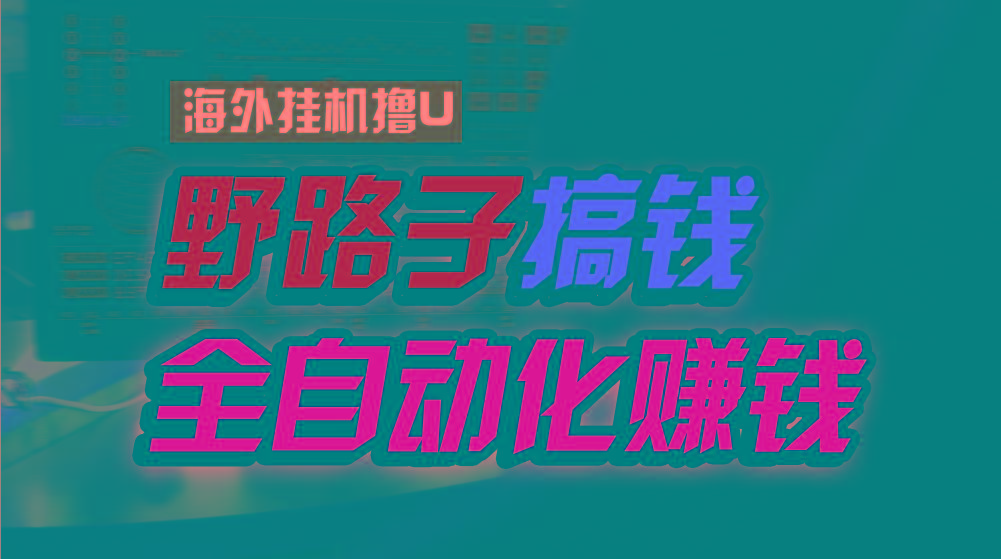 海外挂机撸U新平台，日赚8-15美元，全程无人值守，可批量放大，工作室内…-闲赋网