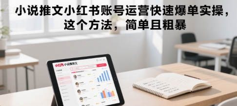 小说推文小红书账号运营快速爆单实操，这个方法，简单且粗暴-闲赋网