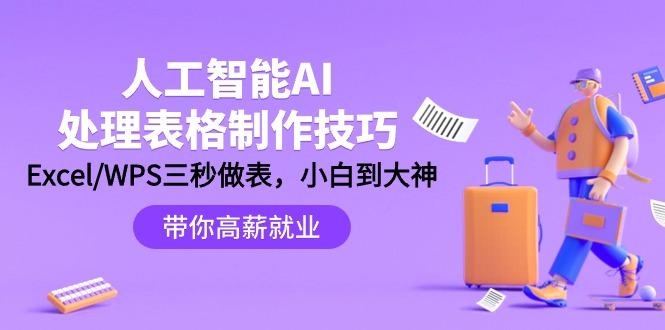(9459期)人工智能-AI处理表格制作技巧：Excel/WPS三秒做表，大神到小白-闲赋网