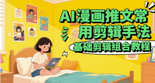 AI漫画推文常用剪辑手法，基础剪辑组合教程-闲赋网