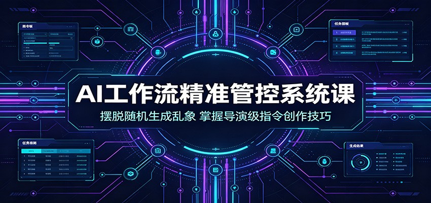AI工作流精准管控系统课：摆脱随机生成乱象，掌握导演级指令创作技巧-闲赋网