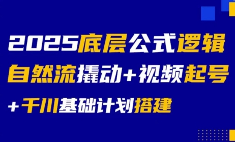 大明老师·底层公式逻辑自然流+千川搭建-闲赋网