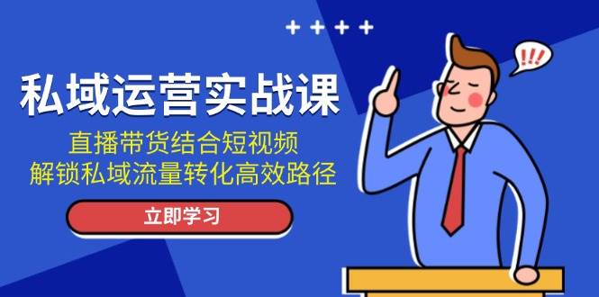 私域运营实战课：直播带货结合短视频，解锁私域流量转化高效路径-闲赋网
