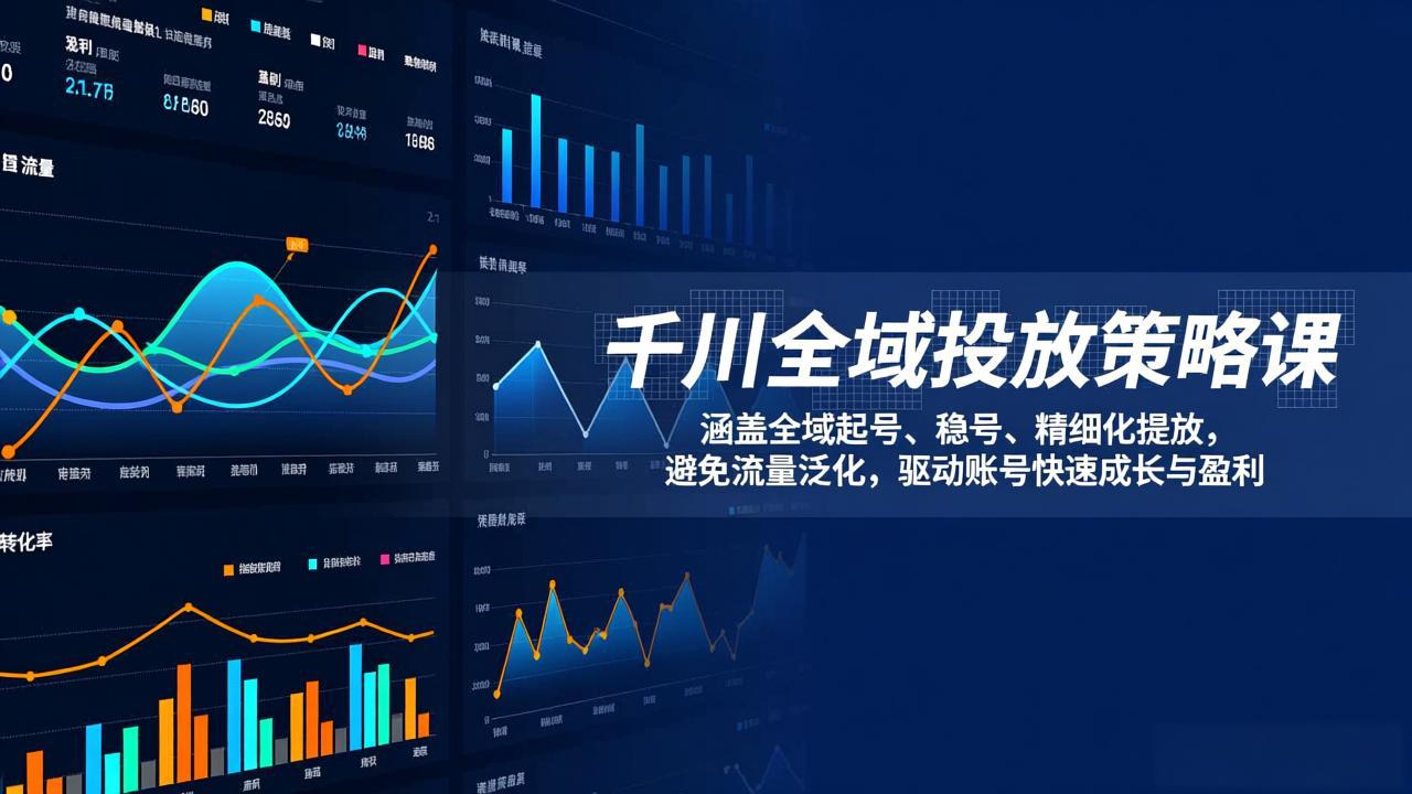 千川全域投放策略课：涵盖全域起号、稳号、精细化投放，避免流量泛化，驱动账号快速成长与盈利-闲赋网