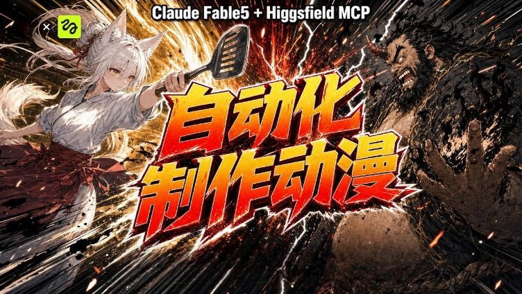 AI自动化动漫制作！Claude Fable 5接入Higgsfield MCP，直接生成完整创意内容-闲赋网