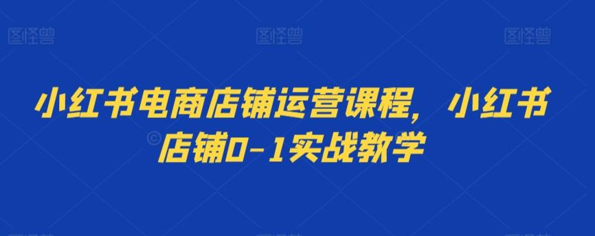 小红书电商店铺运营课程，小红书店铺0-1实战教学-闲赋网