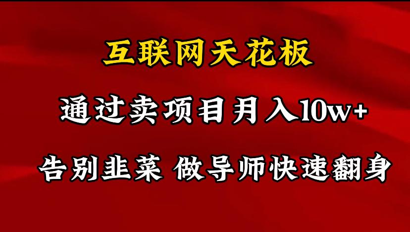 导师训练营互联网的天花板，让你告别韭菜，通过卖项目月入10w+，一定要…-闲赋网