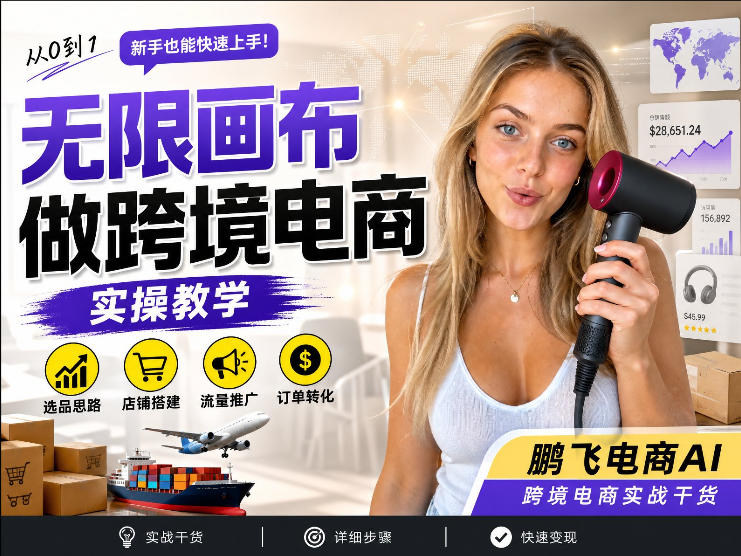 3cfa66b89155d5abca334273449619dc.jpeg 【跨境电商必备】AI无线画布制作商品宣传视频,四步搞定,无线画布工作流,操作简单好上手