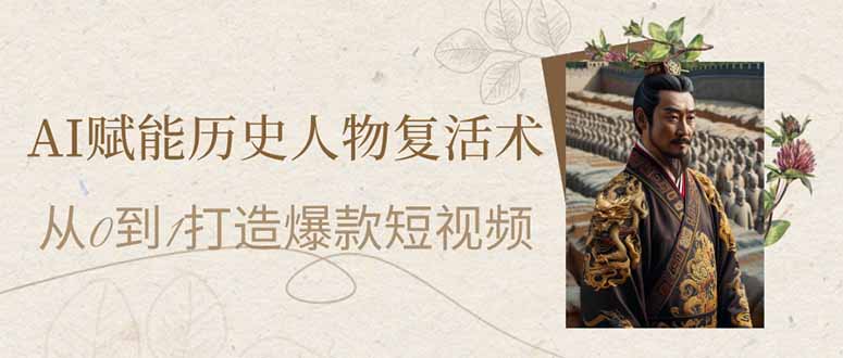 AI赋能历史人物复活术：从0到1打造爆款短视频-闲赋网