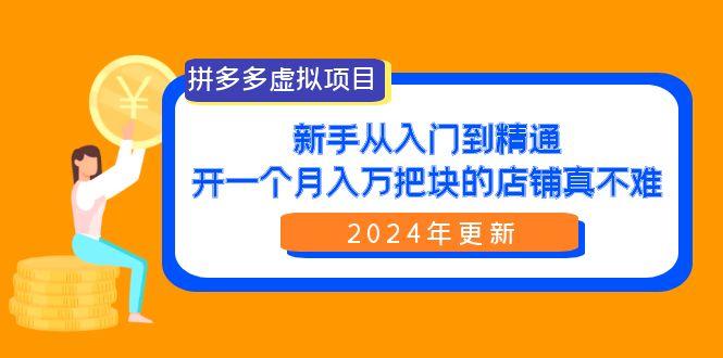 (9744期)拼多多虚拟项目：入门到精通，开一个月入万把块的店铺 真不难(24年更新)-闲赋网