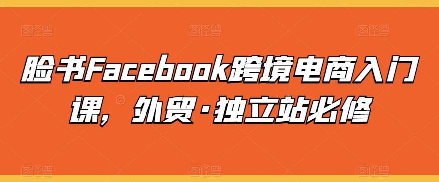脸书Facebook跨境电商入门课，外贸·独立站必修-闲赋网