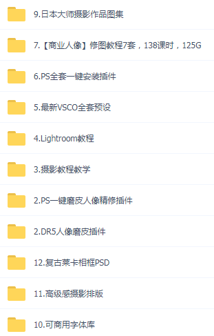 某宝买的杂乱PS LR教程预设摄影-闲赋网