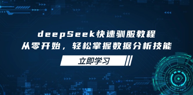deepSeek快速驯服教程，从零开始，轻松掌握数据分析技能-闲赋网