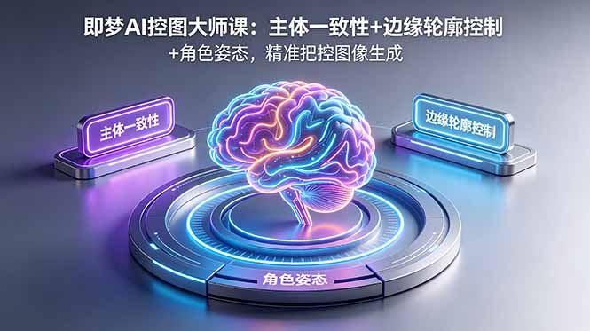 即梦AI控图大师课：主体一致性+边缘轮廓控制+角色姿态，精准把控图像生成-闲赋网