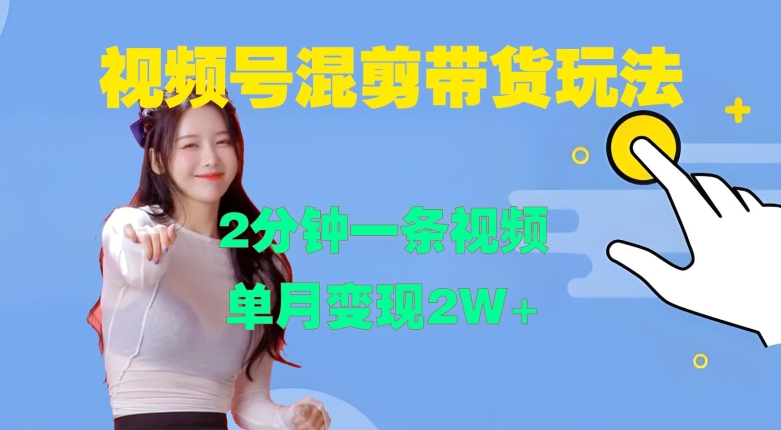 视频号混剪玩法，2分钟一条视频，单月变现2W+【揭秘】-闲赋网