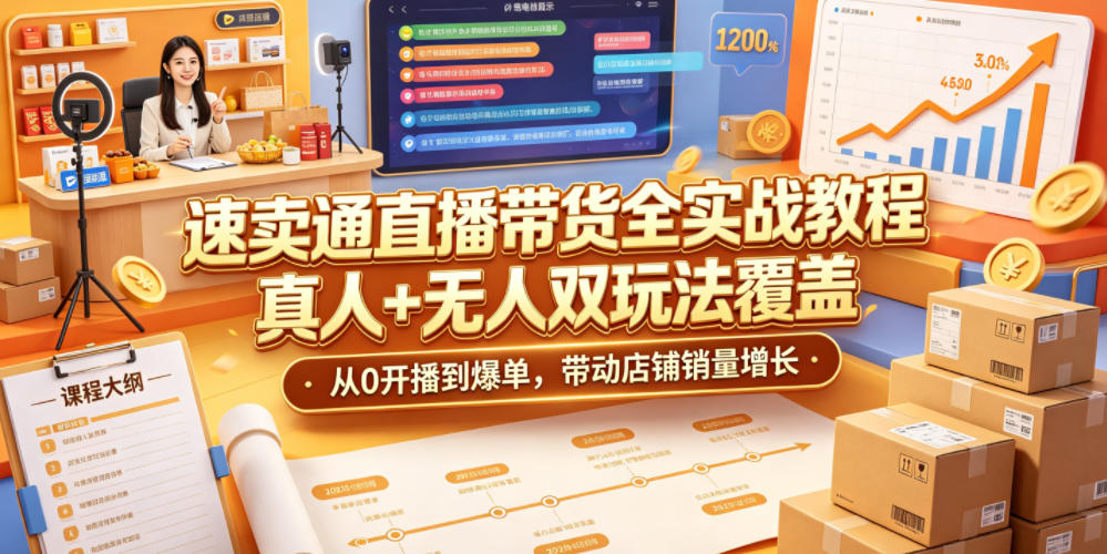 488aed323ecd02d1584f7ec39659eafd.jpeg 速卖通直播带货全实战教程,真人+无人双玩法覆盖,从0开播到爆单,带动店铺销量增长