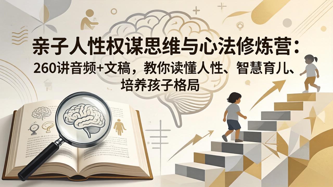 亲子人性权谋思维与心法修炼营：260讲音频+文稿，教你读懂人性、智慧育儿、培养孩子格局-闲赋网