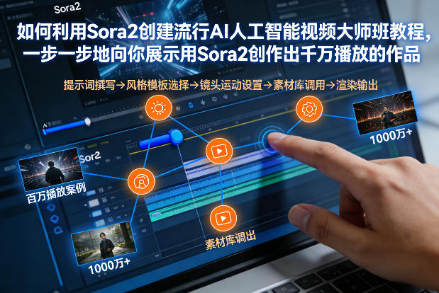 如何利用Sora2创建流行AI人工智能视频大师班，一步一步地向你展示用Sora2创作出千万播放的作品-闲赋网