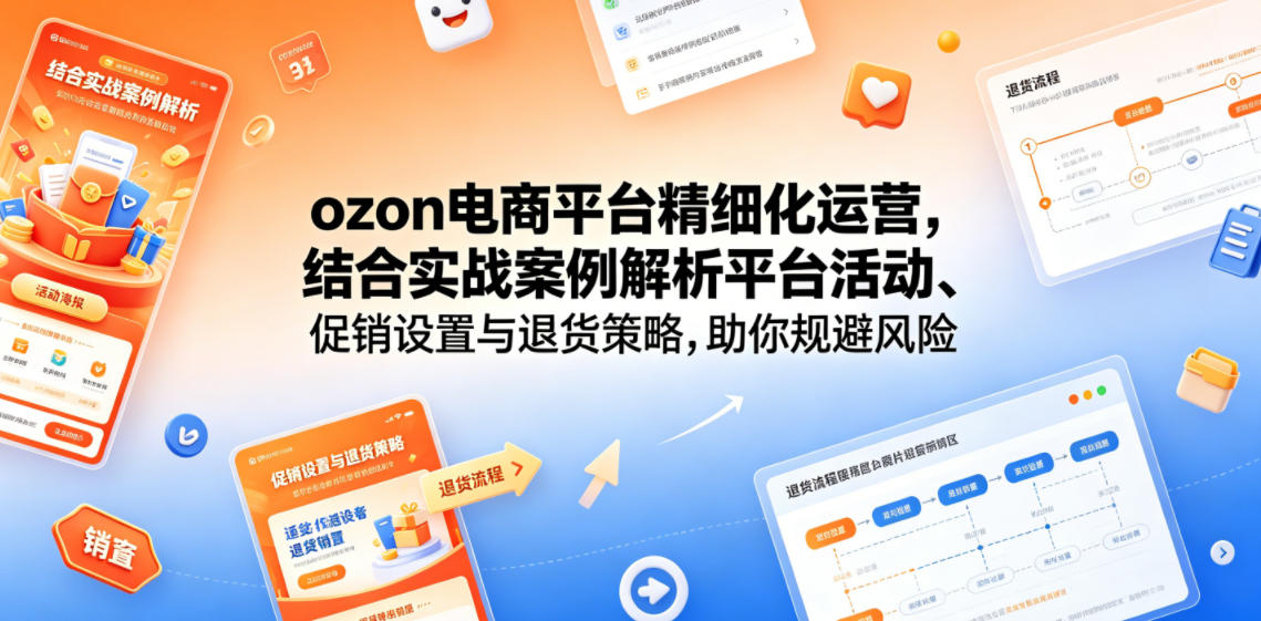 ozon电商平台精细化运营，结合实战案例解析平台活动、促销设置与退货策略，助你规避风险、提升销量-闲赋网