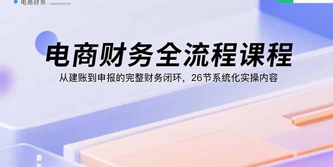 电商财务全流程课程：从建账到申报的完整财务闭环，26节系统化实操内容-闲赋网
