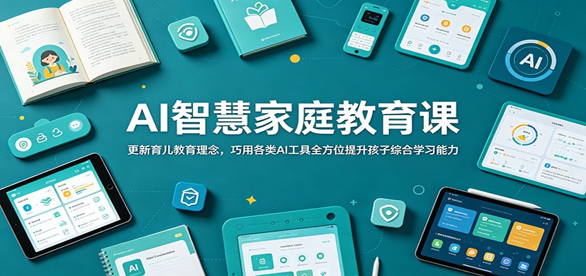 AI智慧家庭教育课：更新育儿教育理念，巧用各类AI工具全方位提升孩子综合学习能力-闲赋网