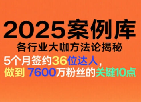 2025案例库，收录各行业大咖的方法论，各行业大咖方法论揭秘-闲赋网