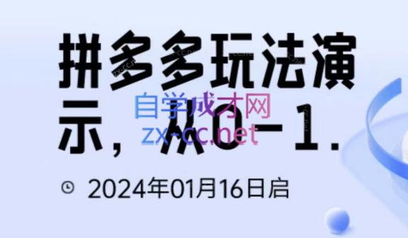 吴老师·拼多多从选品到截流到付费的玩法技巧-闲赋网