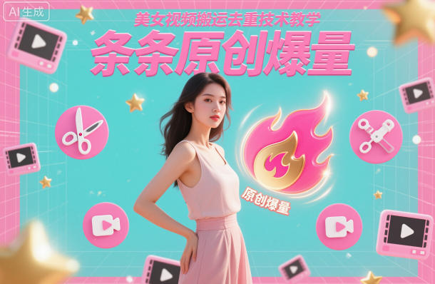 美女视频搬运去重技术教学，条条原创爆量-闲赋网
