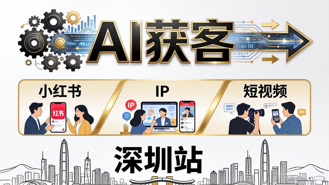 2026AI获客大课深圳站：4月17日-19日3天2夜拆透小红书+IP+短视频，老板操盘手必来-闲赋网