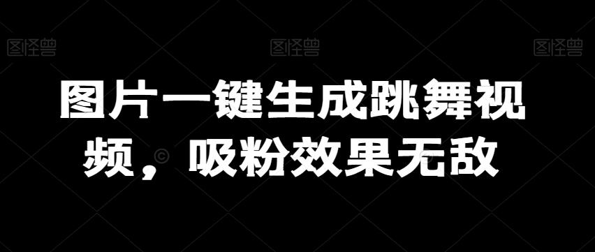 图片一键生成跳舞视频，吸粉效果无敌-闲赋网