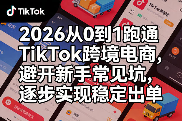 2026从0到1跑通TikTok跨境电商，避开新手常见坑，逐步实现稳定出单(更新0414)-闲赋网