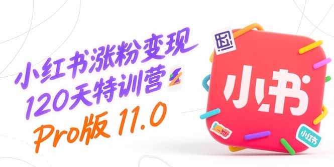 小红书涨粉变现120天特训营Pro版11.0：从0到1掌握平台运营,内容制作和变现-闲赋网