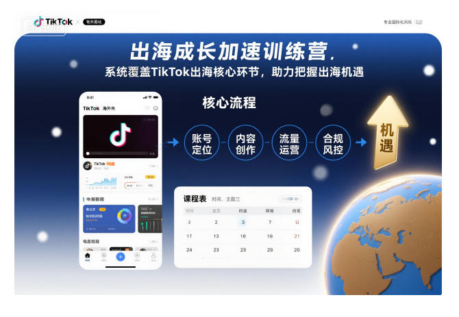 出海成长加速训练营，系统覆盖TikTok出海核心环节，助力把握出海机遇(更新)-闲赋网