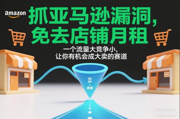 抓亚马逊漏洞，免去店铺月租，一个流量大竞争小，让你有机会成大卖的赛道-闲赋网